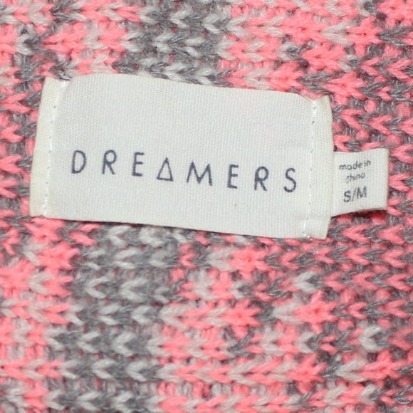 Gray, bright pink, and cream aztec print sweater - Picture 4 of 4